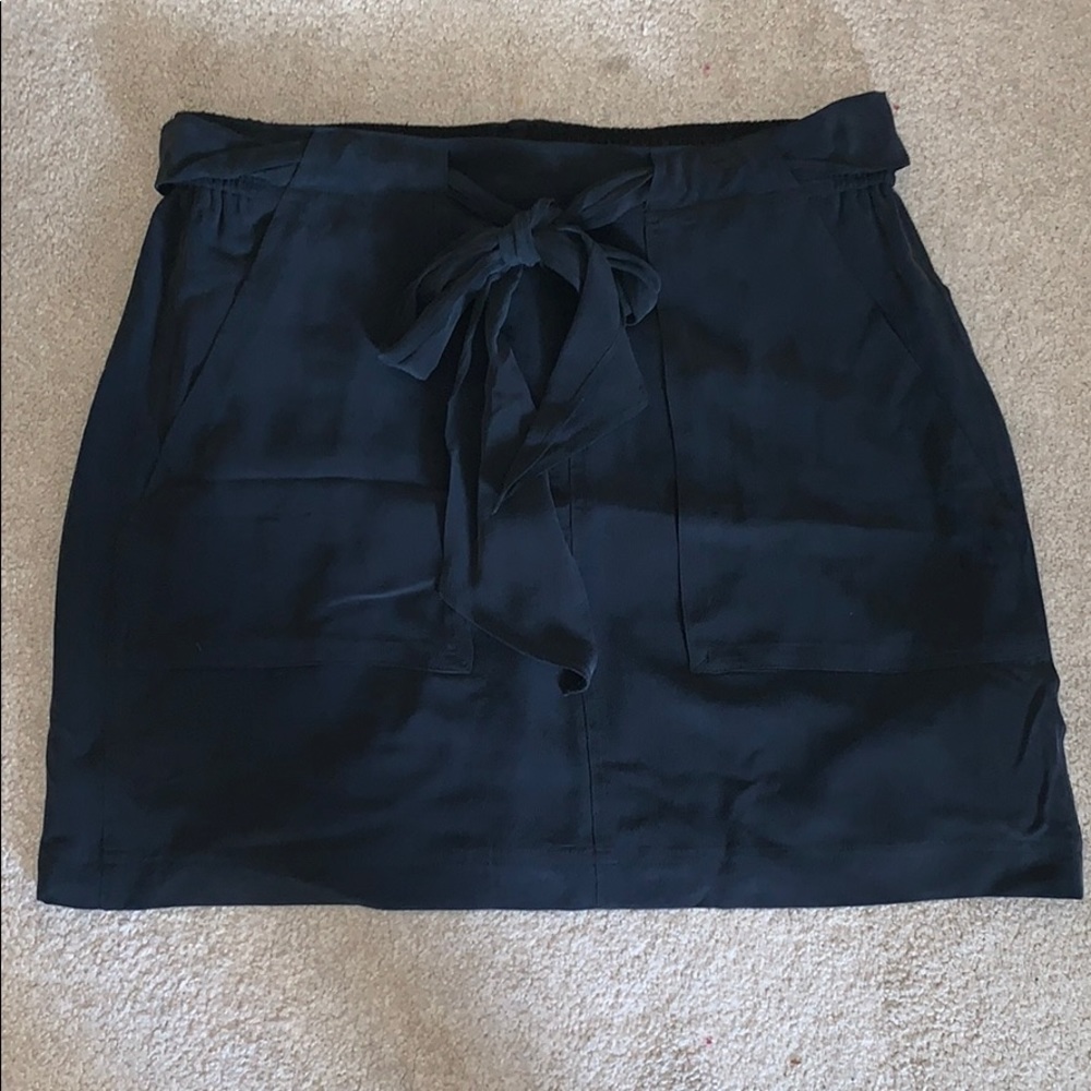 NWT Madewell black silk miniskirt